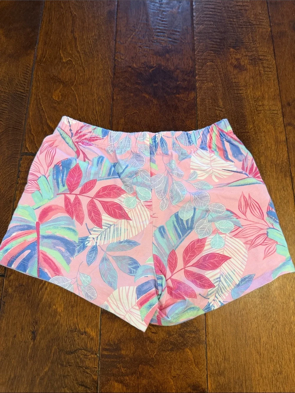 Girls Pink Turtle Tie-Front Tank with Pastel Tropical Shorts Matching Set